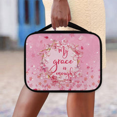 Pink Petal Pattern Bible Bag for Church or Everyday Use