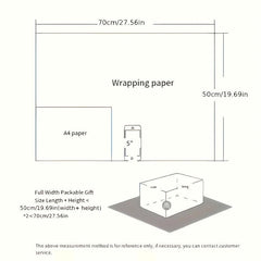 4pcs Colorful Cartoon Birthday Gift Wrapping Paper Roll