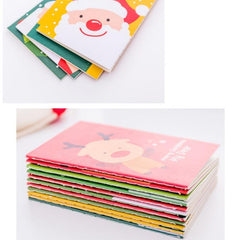 10pcs Christmas Pocket Notepads Cartoon Notebooks For Students