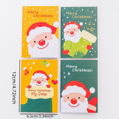 10pcs Christmas Pocket Notepads Cartoon Notebooks For Students