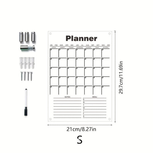 Monthly Weekly Planner Hanging Display Board Pen Writings Erasable Acrylic