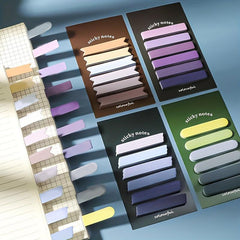 20 Sheets 6 Colors Morandi Index Stickers Tearable Long Strip Labels