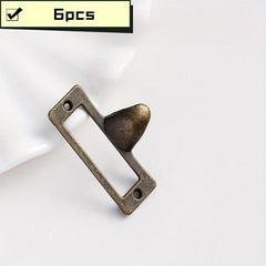 6pcs Antique Brass Metal Label Handle for Cabinet Furniture