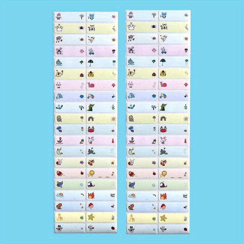 Personalized Waterproof Name Stickers Variety Patterns Animal Tags