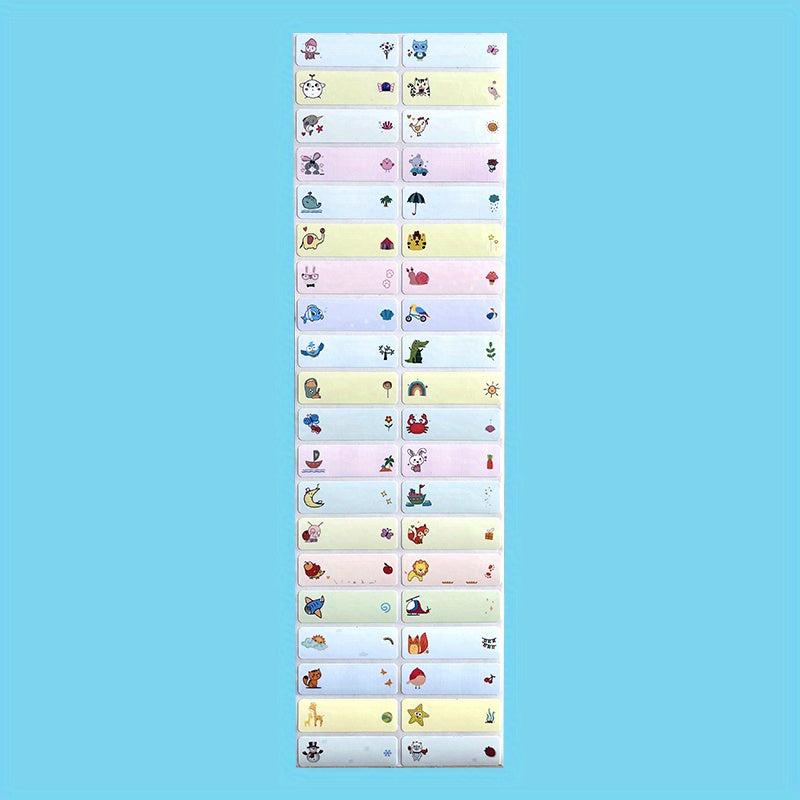 Personalized Waterproof Name Stickers Variety Patterns Animal Tags