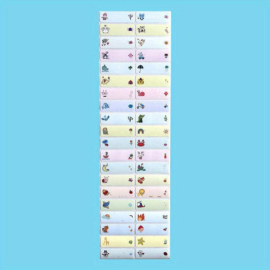 Personalized Waterproof Name Stickers Variety Patterns Animal Tags