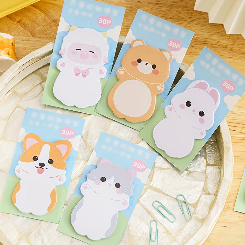 90-Sheet 3pcs Animal Sticky Notes
