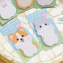 90-Sheet 3pcs Animal Sticky Notes