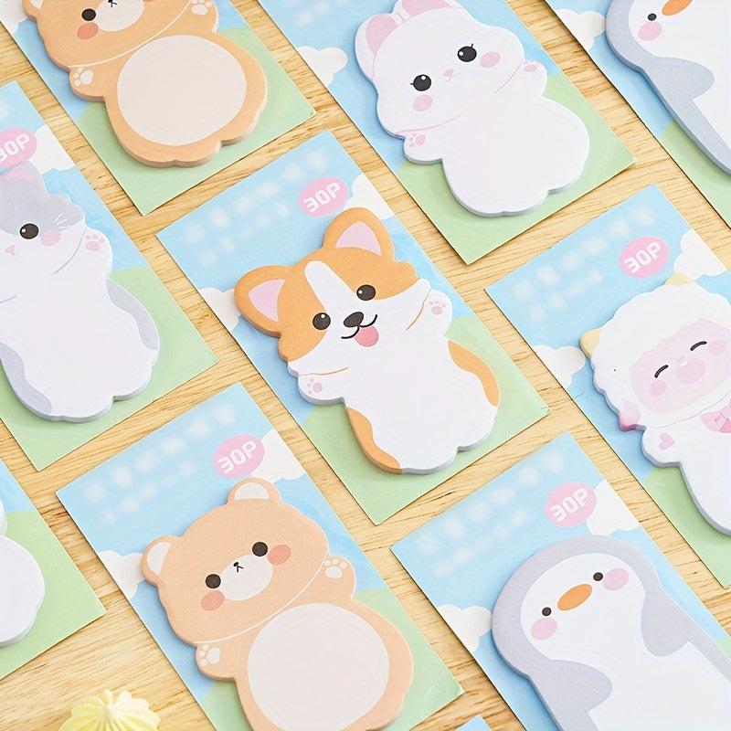 90-Sheet 3pcs Animal Sticky Notes
