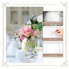 20pcs Clear Acrylic Seat Cards For Weddings And Parties DIY Table Number Holders