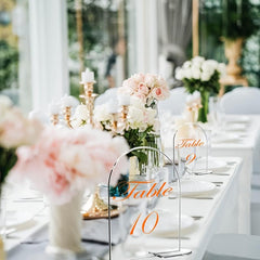20pcs Clear Acrylic Seat Cards For Weddings And Parties DIY Table Number Holders