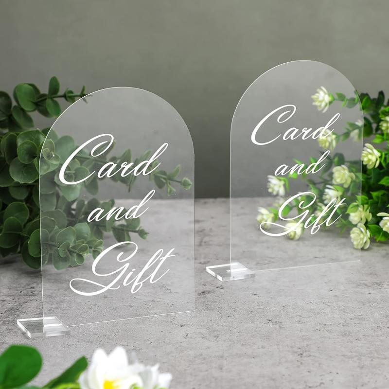 20pcs Clear Acrylic Seat Cards For Weddings And Parties DIY Table Number Holders