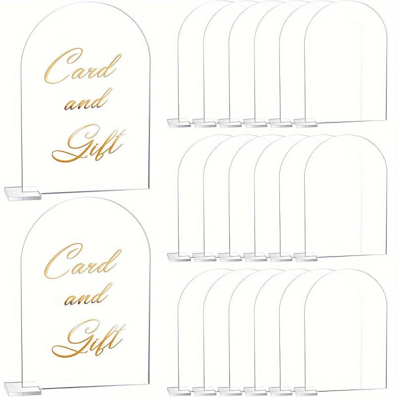 20pcs Clear Acrylic Seat Cards For Weddings And Parties DIY Table Number Holders