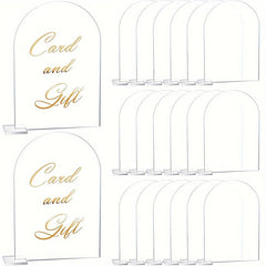 20pcs Clear Acrylic Seat Cards For Weddings And Parties DIY Table Number Holders