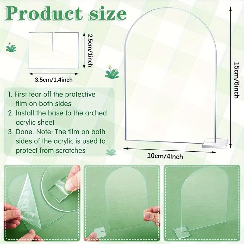 20pcs Clear Acrylic Seat Cards For Weddings And Parties DIY Table Number Holders