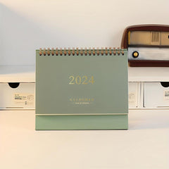 Green Gilded Desk Calendar for School & Office