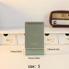 Green Gilded Desk Calendar for School & Office