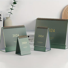 Green Gilded Desk Calendar for School & Office