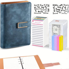A6 PU Leather Budget Binder Notebook Cash Envelopes System