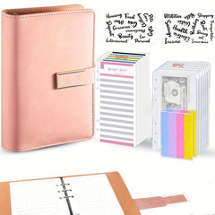 A6 PU Leather Budget Binder Notebook Cash Envelopes System