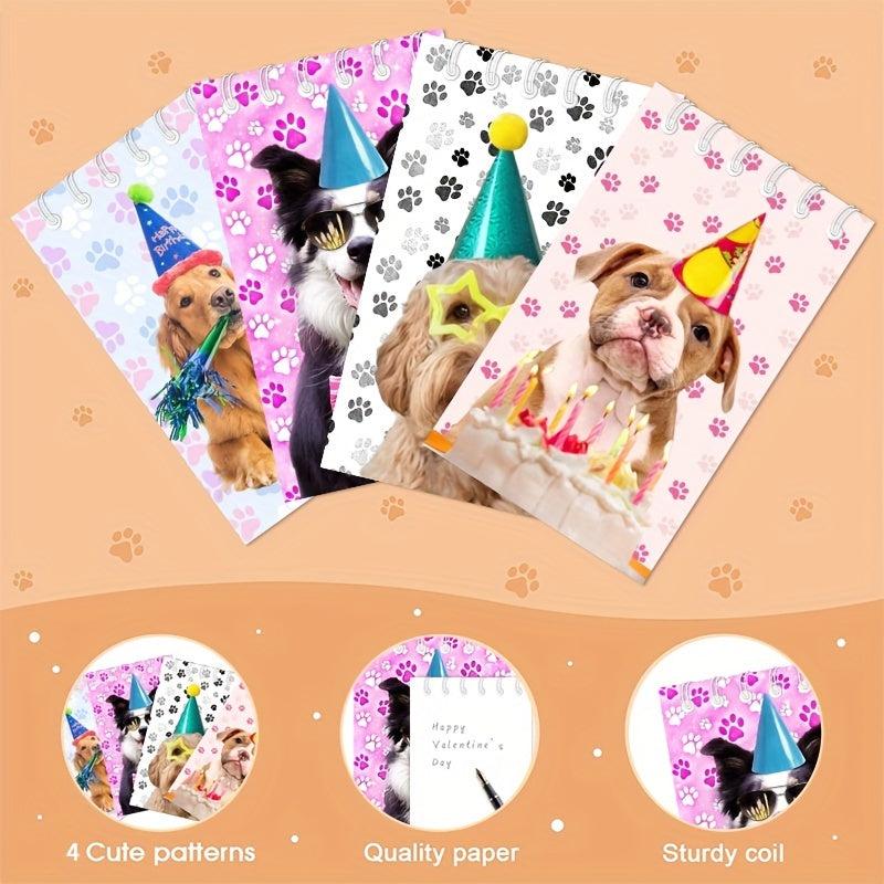 12pcs Dog Party Favors Mini Notebooks Animal Themed Birthday Supplies