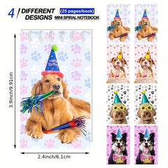 12pcs Dog Party Favors Mini Notebooks Animal Themed Birthday Supplies