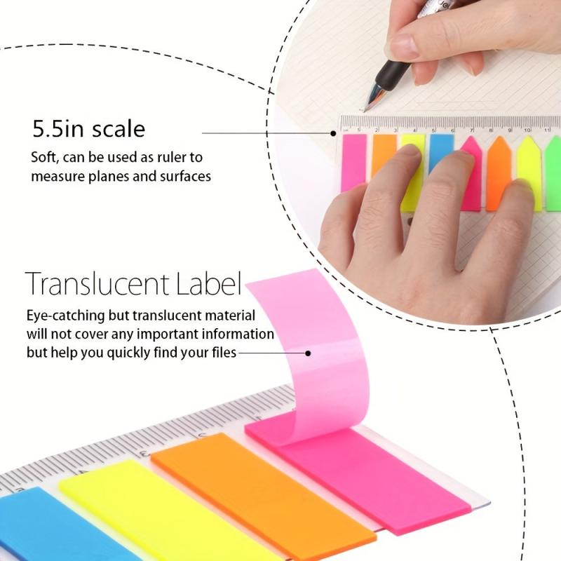 100sheets Sticky Notes Small Adhesive Notes Thin Film Text Notes