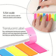 100sheets Sticky Notes Small Adhesive Notes Thin Film Text Notes