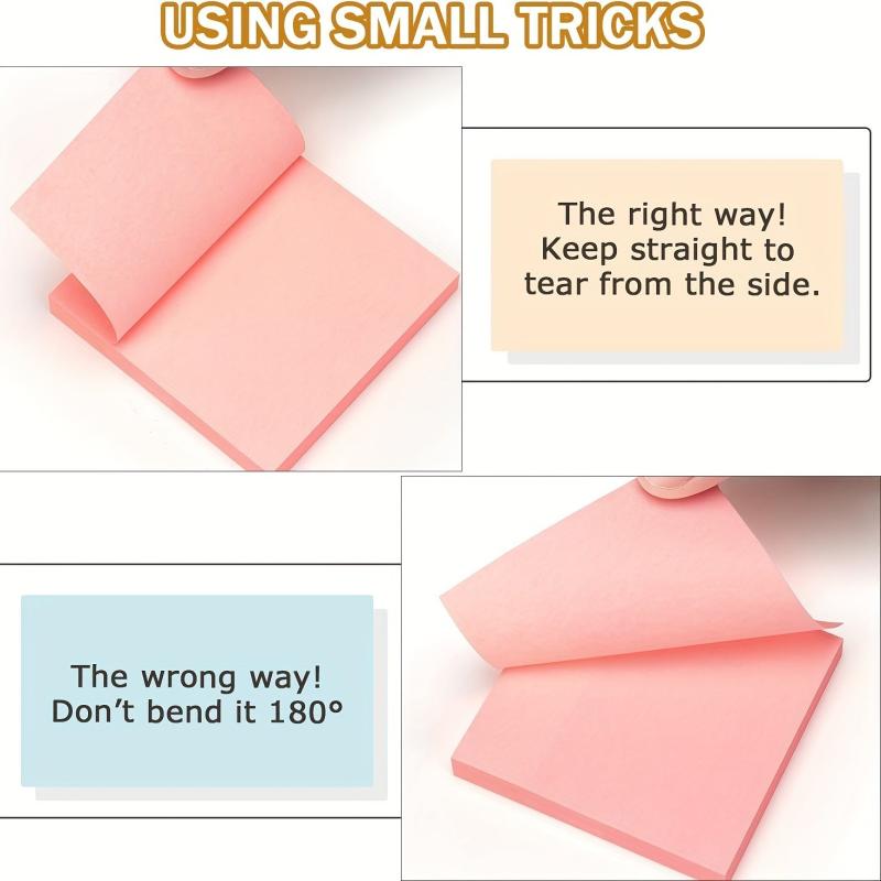 8 Packs Sticky Notes 3x3 Inches Colorful Adhesive 100 Sheets Book