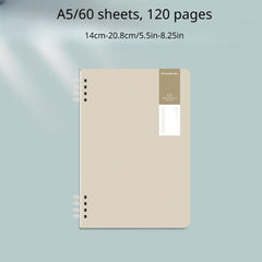 A5 Minimalist Notebook 60 Sheets Green Khaki