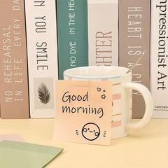 300 Sheets Pastel Transparent Sticky Notes 6 Pads 7.62x7.62 Cm