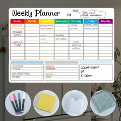 Magnetic Dry Erase Calendar Set - 3 Pack for Refrigerator & Wall