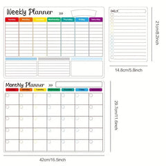 Magnetic Dry Erase Calendar Set - 3 Pack for Refrigerator & Wall