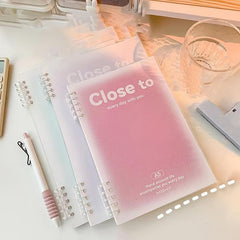 Pink Green Purple Loose leaf Book Thickened Office Student Notepad