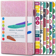 A5 Weekly Planner 100 Sheets with Sticker Set - Galaxy Design