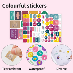 A5 Weekly Planner 100 Sheets with Sticker Set - Galaxy Design