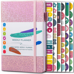 A5 Weekly Planner 100 Sheets with Sticker Set - Galaxy Design