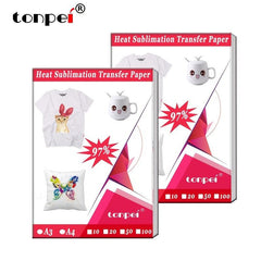 50 Sheets Iron On Heat Transfer Paper DIY Sublimation Non Cotton Clothes