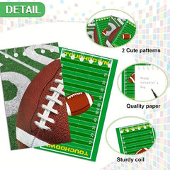 12pcs Football Mini Spiral Notebooks Sports Pocket Notepads for Students