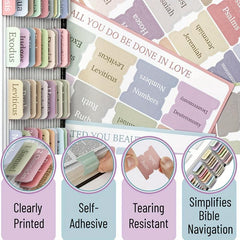 75pcs Bible Index Tabs Bible Tabs Bible Sticky Index Tabs Minimal Morandi