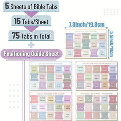 75pcs Bible Index Tabs Bible Tabs Bible Sticky Index Tabs Minimal Morandi