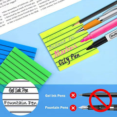 7PCS Waterproof Horizontal Line Sticky Notes