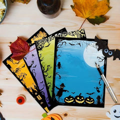20pcs Halloween Bat Spider Letter Paper Holiday Note Writing Paper
