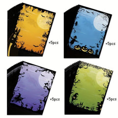 20pcs Halloween Bat Spider Letter Paper Holiday Note Writing Paper