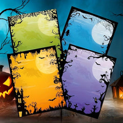 20pcs Halloween Bat Spider Letter Paper Holiday Note Writing Paper