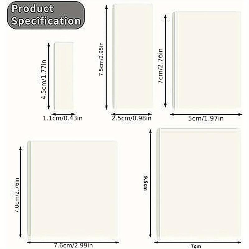 500 Transparent Sticky Notes 10 Packs Set for Reading Learning Office