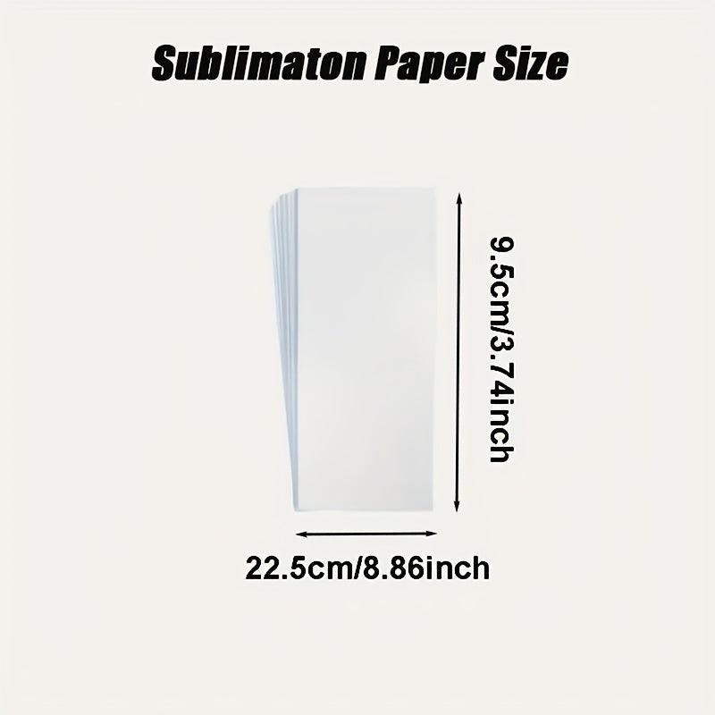Sublimation Paper 100 Sheets 8.89x22.86 cm for DIY Heat Transfer