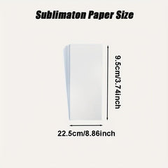 Sublimation Paper 100 Sheets 8.89x22.86 cm for DIY Heat Transfer