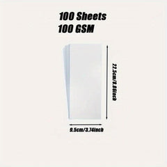 Sublimation Paper 100 Sheets 8.89x22.86 cm for DIY Heat Transfer