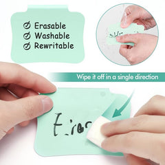 10pcs Plastic Basket Labels Clip On Storage Bins Pantry Organization
